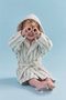 100% Cotton Hooded Bathrobe for Girls and Boys, Ages 2-7 - 2