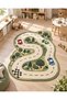 Eta Forest Race Track Pattern Modern Woven Base Decorative Carpet Eta4392