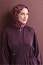 Tivil Pure Silk Scarf 9623 86 Pink Houndstooth Pattern