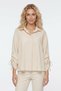 Cream Oversized Blouse with Ruffle Detail on the Sleeves