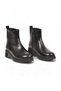 Side Elastic Zippered Rubber Sole Stylish Comfortable Black Shiny Women's Boots Pc-56116 - 4