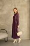 Crew Neck Silk Cupra Garnished Side Tie Cold Yarn Mercerized Fabric Full Length Dress - 4