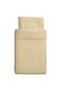 LEN Duvet cover 1 pillowcase for cot - white yellow/stripe pattern seersucker 110x125/35x55 cm - 6