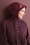 Sura Pure Silk Scarf 9628 84 Burgundy Black Line Pattern