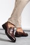 Genuine Leather, Laceless Inner and Outer Leather Men's Loafer Shoes - 3