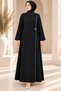 Pearl Nobility Beaded Detailed Front Closure Hijab Dress - 3