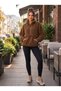 Women's half-zip kangaroo pocket plush wellsoft sweatshirt