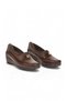 Wedge Heeled Side Elastic Stylish Comfortable Brown Women's Classic Casual Shoes Pc-56171 - 4