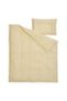 LEN Duvet cover 1 pillowcase for cot - white yellow/stripe pattern seersucker 110x125/35x55 cm - 2