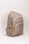 Daily Use 5-Compartment Solid Color Luxury Crinkle Fabric Backpack for Young Girls, Boys, High School and Middle School Students + Monkey Keychain Gift - 3