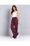 Women's Mürdüm 8253 Gabardine Plaid Trousers with Elastic Waist - 2