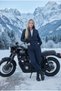 Women's Black Biker Overalls Water and Wind Resistant, Inner Lined, Adjustable Waist and Leg Opening, Zippered Winter Overalls - 3