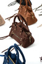 Tenny Model Women's Suede Khaki Green Hand and Shoulder Bag - 3