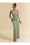 Rochie maxi, verde - 4