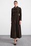 Soft Touch Overcoat with Knitwear Detail on the Collar and Sleeves Brown 6914 - 2