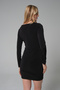 Collar Gathered Dress with Heart Brooch Accessory - 8