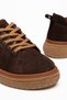Genuine Leather Orthopedic Women's Casual Shoes Brown Suede with Ring Laces - 2