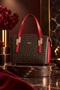 Coffee Red Original New Season Large Size 5-Piece Hand and Shoulder Bag 28*25 cm