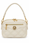 Cream Woven Strap Quilted Women's Crossbody and Shoulder Bag - 4