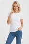 10-Pack White Women's Cotton Elastane Half-Sleeve Body T-Shirt Set - Custom Made Sleep Band and 6 Colorful Buckles as a Gift - 3