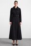 Soft Touch Overcoat with Knitwear Detail on Collar and Sleeves Black 6914
