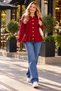 New Season Women's Buttoned Skirt Pleated Knitted Cardigan - 2