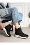 Foren Black Stone Detailed Women's Boots - 5