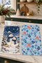Snowman Night Snowman Gloves Snowflake Blue Winter Christmas Patterned 2-Piece Kitchen Towel Set 35X55 - 7