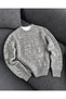 Men's Abstract Patterned Crew Neck Knit Sweater - 2