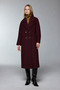 Double-Breasted Collar Pocket Detailed Cashmere Coat Mürdüm 13300 - 2