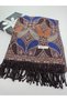 Women's Cashmere Textured Shoulder Shawl and Scarf Royal Mosaic Embroidered Pattern Soft Textured Fringed 70 × 200 cm - 4