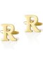 Initial Gold Cufflinks for Men – Stainless Steel Monogram Letter Cufflinks, Initial Alphabet Lette C