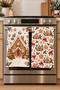Gingerbread Cottage Cookie House Bowknot Cream Red Christmas Patterned 2-Piece Kitchen Towel Set 35X55 - 4