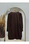 Sabinur Baklava Pattern Mini Gold Buttoned Cardigan-Sy3290 Brown - 7