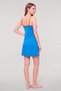 Women's Saks Blue Burgundy Lace Detailed Rope Strap Nightgown - 5