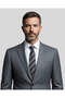 Grey Striped Black Classic Tie – 8 cm Wide