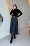 Belted Bell Skirt Smoked - 4
