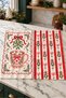 Mistletoe Cocoa Cocoa Cup Mistletoe Red Striped Christmas Patterned 2-Piece Kitchen Towel Set 35X55 - 7