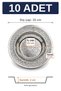15 cm Authentic Patterned Chrome Steel Deep Appetizer and Presentation Plate with Side Rims - 2