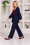 Women's Plus Size Crepe Suit with Jacket and Pants - 2