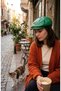 Leather Hat Cap 100% Leather Handmade - Peaky Blinders Style Elastic Unisex Hat - 4