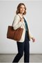 Women's Tan Color Brown Stylish Shoulder and Hand Bag with Cross Strap Wallet for Daily Use