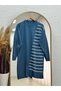 Sabisima Half Plush Striped Tunic-Sy3314 Indigo