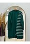 Sabisima Half Plush Striped Tunic-Sy3314 Emerald Green