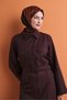 Tivil Pure Silk Scarf 9615 51 Brown Geometric Pattern