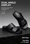 Saudi Made Men's Slides Checkered Embossed Square Emblem Elevated Base - 2