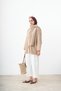 Women's Plush Detailed Shawl Knitwear Cardigan Stone - 2