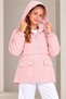 Girl's Hooded Pocketed Lined Seasonal Basic Raincoat - 2
