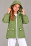 Girl's Hooded Pocketed Lined Seasonal Basic Raincoat - 2