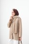 Women's Plush Detailed Shawl Knitwear Cardigan Stone - 3